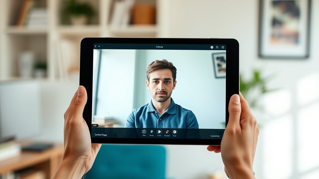 automatyczne kadrowanie podczas rozmów wideo