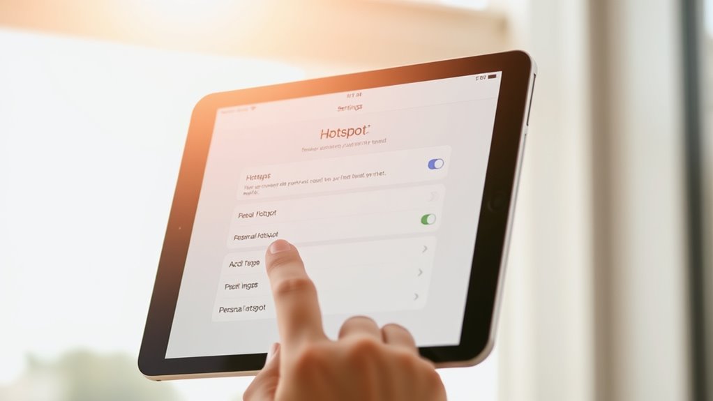 utwórz hotspot internetowy na iPadzie