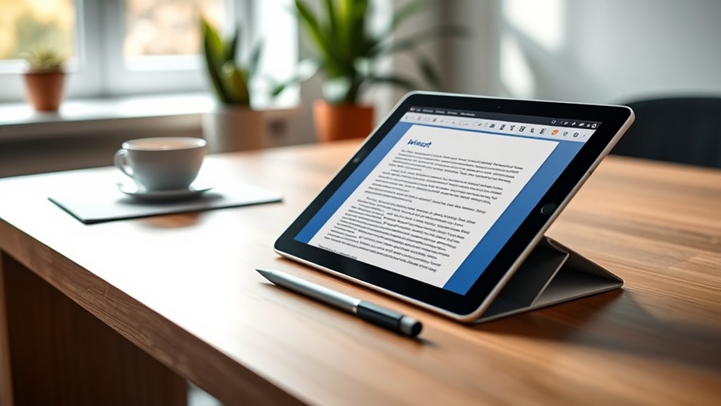 pisanie w Word na iPadzie