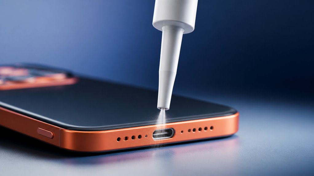 czyszczenie portu USB-C po rozlaniu